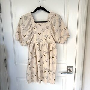 Rylee + Cru Brea Fox Forest Natural Girls Dress size 10-12 Kids